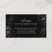 Schwarz-Weiß-Blüte Bitte bringen Sie ein Rezept mi Begleitkarte (Vorderseite)