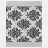 Schwarz-Weiß-Blüte Fleecedecke (Vorderseite)