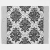 Schwarz-Weiß-Blüte Fleecedecke (Vorderseite (Horizontal))