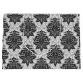 Schwarz-Weiß-Blüte Große Geschenktüte (Vorderseite)