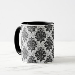 Schwarz-Weiß-Blüte Tasse