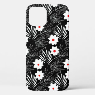 Schwarz-Weiß-Blüten Case-Mate iPhone Hülle