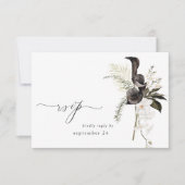 Schwarz-Weiß-Blüten-Mehl UAWG 4 RSVP Karte (Vorderseite)