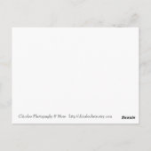 Schwarz-Weiß-Blüten Postkarte (Rückseite)