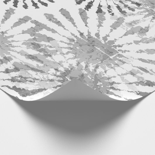 Schwarz-Weiß-Blütenbrand Geschenkpapier (Ecke)