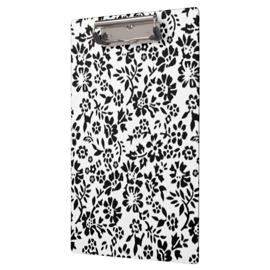Schwarz-Weiß-Blütenklappbrett! Klemmbrett (Links)