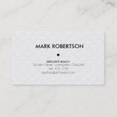 Schwarz-Weiß-Blütenmasken in Monogrammatik Visitenkarte (Rückseite)