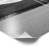 Schwarz-Weiß-Boat-Fotografie Fotodruck (Ecke)