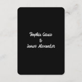 Schwarz-Weiß-Bogen | Elegante Hochzeit | Monochrom Begleitkarte (Rückseite)