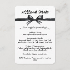 Schwarz-Weiß-Bogen | Elegante Hochzeit | Monochrom Begleitkarte