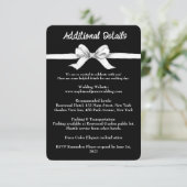 Schwarz-Weiß-Bogen | Elegante Hochzeit | Monochrom Begleitkarte (Stehend Vorderseite)