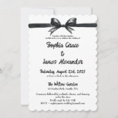 Schwarz-Weiß-Bogen | Elegante Hochzeit | Monochrom Einladung (Vorderseite)