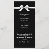 Schwarz-Weiß-Bogen | Elegante Hochzeit | Monochrom Menükarte (Rückseite)