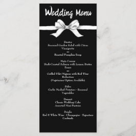 Schwarz-Weiß-Bogen | Elegante Hochzeit | Monochrom Menükarte