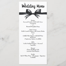 Schwarz-Weiß-Bogen | Elegante Hochzeit | Monochrom Menükarte