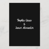 Schwarz-Weiß-Bogen | Elegante Hochzeit | Monochrom Programm (Rückseite)