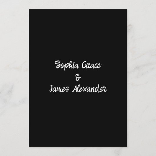 Schwarz-Weiß-Bogen | Elegante Hochzeit | Monochrom Programm (Rückseite)