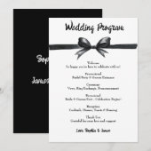 Schwarz-Weiß-Bogen | Elegante Hochzeit | Monochrom Programm (Vorne/Hinten)