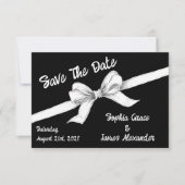 Schwarz-Weiß-Bogen | Elegante Hochzeit | Monochrom Save The Date (Vorderseite)