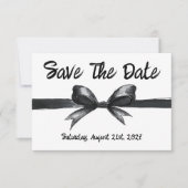 Schwarz-Weiß-Bogen | Elegante Hochzeit | Monochrom Save The Date (Vorderseite)