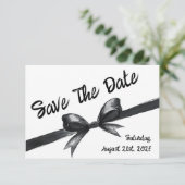 Schwarz-Weiß-Bogen | Elegante Hochzeit | Monochrom Save The Date (Stehend Vorderseite)