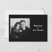 Schwarz-Weiß-Bogen | Elegante Hochzeit | Monochrom Save The Date (Rückseite)