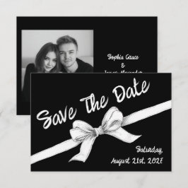 Schwarz-Weiß-Bogen | Elegante Hochzeit | Monochrom Save The Date