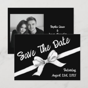 Schwarz-Weiß-Bogen   Elegante Hochzeit   Monochrom Save The Date