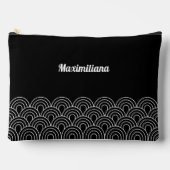 Schwarz-Weiß-Bögen glänzend großer Zubehörbeutel Zubehörtasche (Vorderseite)