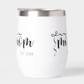 Schwarz-Weiß-Bogen-Script-Mama Etablierte Elegant (Rechts)