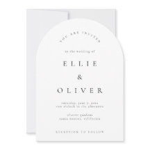 Schwarz-Weiß Boho Arch Moderne Hochzeit