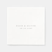 Schwarz-Weiß Boho Hochzeit Moderner Cocktail Serviette (Vorderseite)