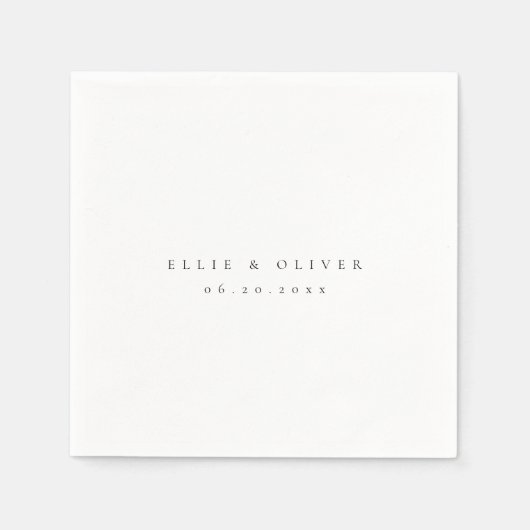 Schwarz-Weiß Boho Hochzeit Moderner Cocktail Serviette (Vorderseite)