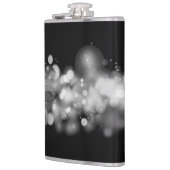 Schwarz-Weiß-Bokeh Blurbeleuchtung Flasche Flachmann (Links)