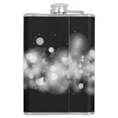 Schwarz-Weiß-Bokeh Blurbeleuchtung Flasche Flachmann (Rückseite)