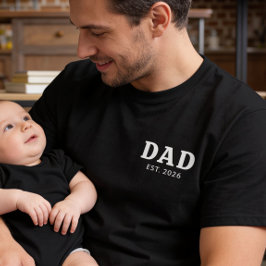 Schwarz-Weiß-Bold-Daddy-Etabliert T-Shirt