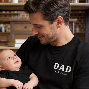 Schwarz-Weiß-Bold-Daddy-Etabliert T-Shirt