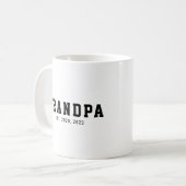 Schwarz-Weiß-Bold-Opa-Etabliert Kaffeetasse (Vorderseite Links)