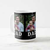 Schwarz-Weiß-Bold-Papa-Etabliert Kaffeetasse (Vorderseite Links)