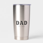 Schwarz-Weiß-Bold-Papa-Etabliert Thermobecher (Links)