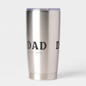 Schwarz-Weiß-Bold-Papa-Etabliert Thermobecher (Vorderseite)