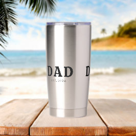 Schwarz-Weiß-Bold-Papa-Etabliert Thermobecher