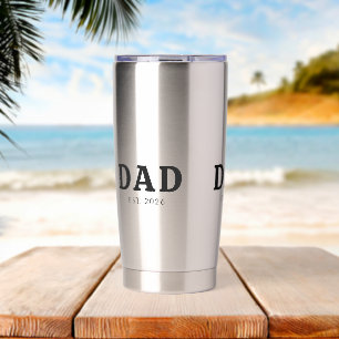 Schwarz-Weiß-Bold-Papa-Etabliert Thermobecher