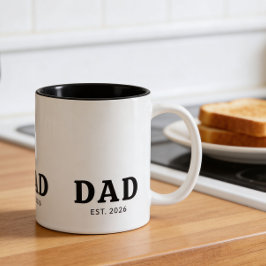 Schwarz-Weiß-Bold-Papa-Etabliert Zweifarbige Tasse
