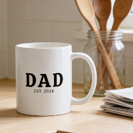 Schwarz-Weiß-Bold-Vater-Etabliert Kaffeetasse