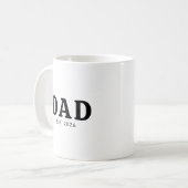 Schwarz-Weiß-Bold-Vater-Etabliert Kaffeetasse (Vorderseite Links)