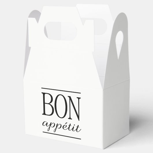 Schwarz-Weiß-Bön-Appetit Geschenkschachtel (Geöffnet)