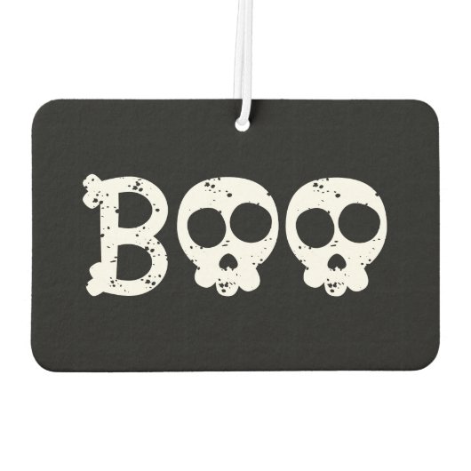 Schwarz-Weiß-Bony Skull-Boo Autolufterfrischer (Rückseite)