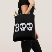 Schwarz-Weiß-Bony Skull-Boo Tasche (Von Nahem)