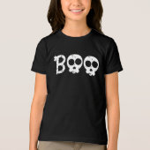 Schwarz-Weiß-Bony Skull-Boo Tri-Blend Shirt (Vorderseite)
